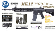 Colt x EMG MK12 MOD1 18 Gas Blowback Rifle by Cyma CGS (MWS - Black - COLT.1006)