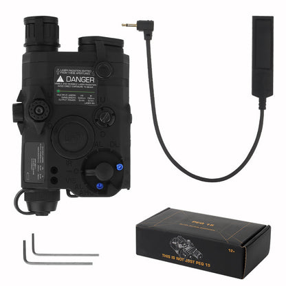 Wopsort  - Standard PEQ-15 Version with Red laser Flashlight Torch (Black)