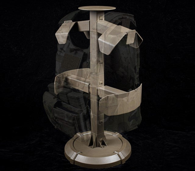 Big Foot Equipment Display Stand for Vests, Belts Helmets (Tan)