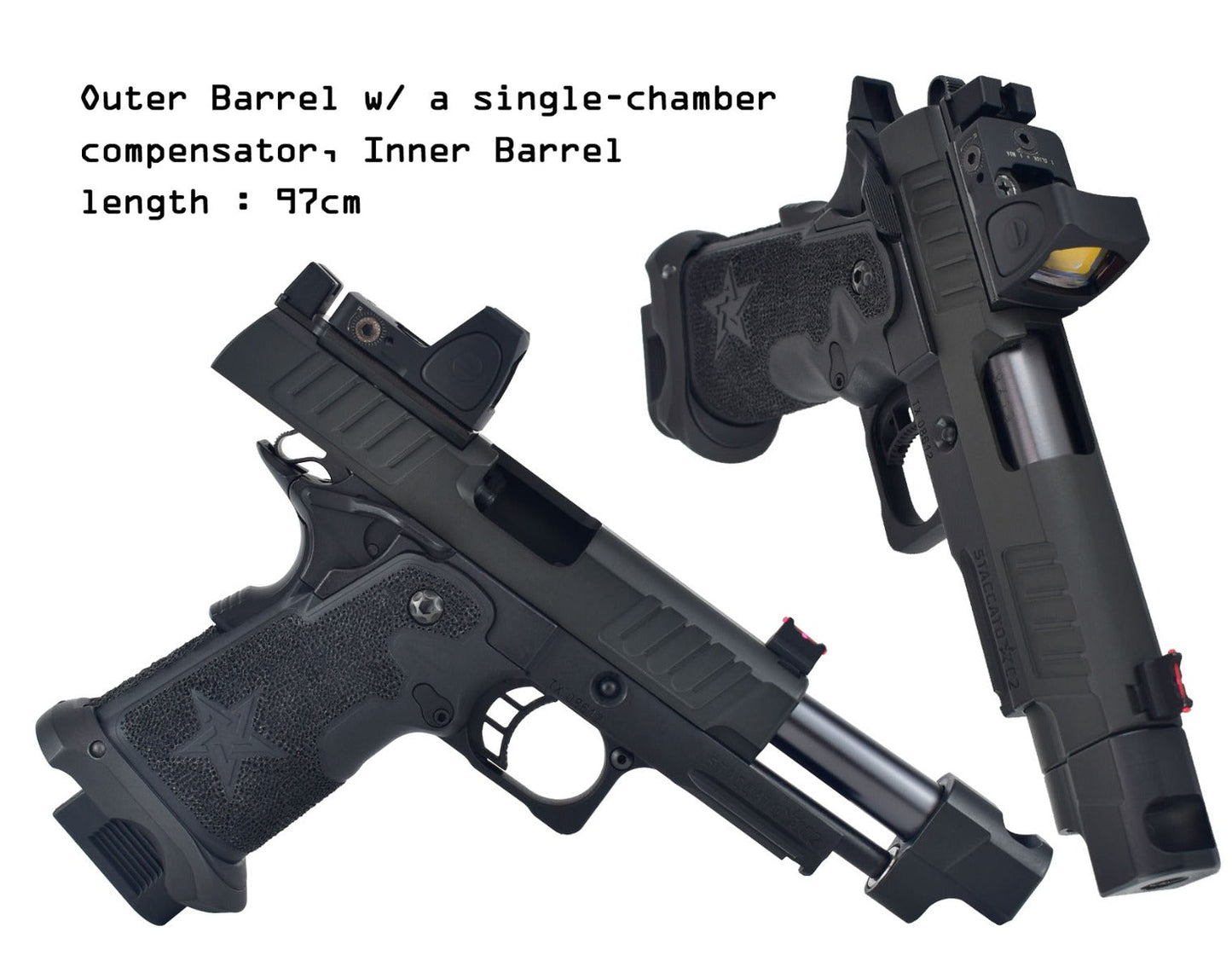 Staccato Licensed C2 COMP SOC 2011 Gas Blowback T8 Airsoft Pistol (R612-4A)
