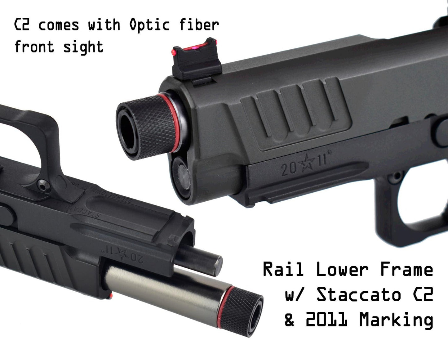 Staccato Licensed C2 Compact 2011 Gas Blowback T8 Airsoft Pistol (R612A)