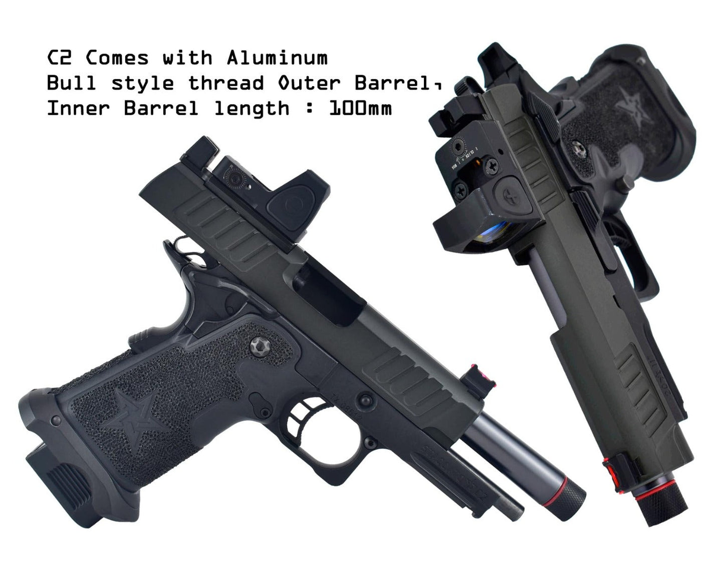 Staccato Licensed C2 Compact 2011 Gas Blowback T8 Airsoft Pistol (R612A)