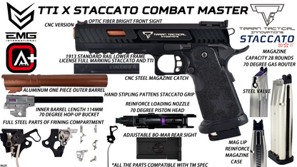 EMG x STACCATO x TTI Licensed JW3 2011 Combat Master Airsoft Pistol (R620)