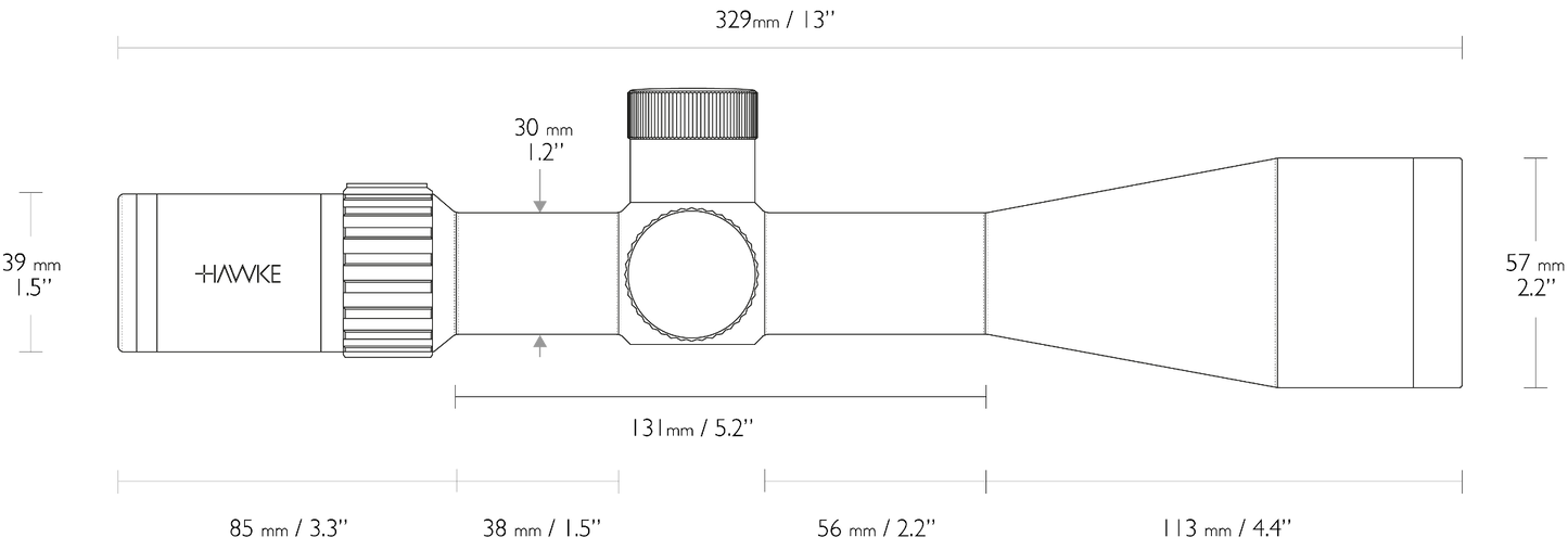 Hawke Optics - Airmax 30 Compact ~ 6-24x50 IR SF (AMX IR) - (13220)