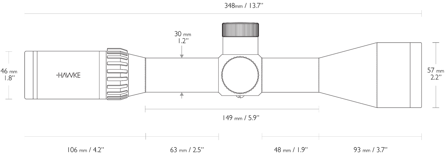 Hawke Optics - Airmax 30 ~ 4-16x50 SF (AMX IR) w.Target Turrets - (13311)