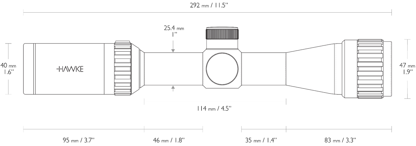 Hawke Optics - Vantage ~ 2-7x32 AO (Mil Dot)  - (14111)