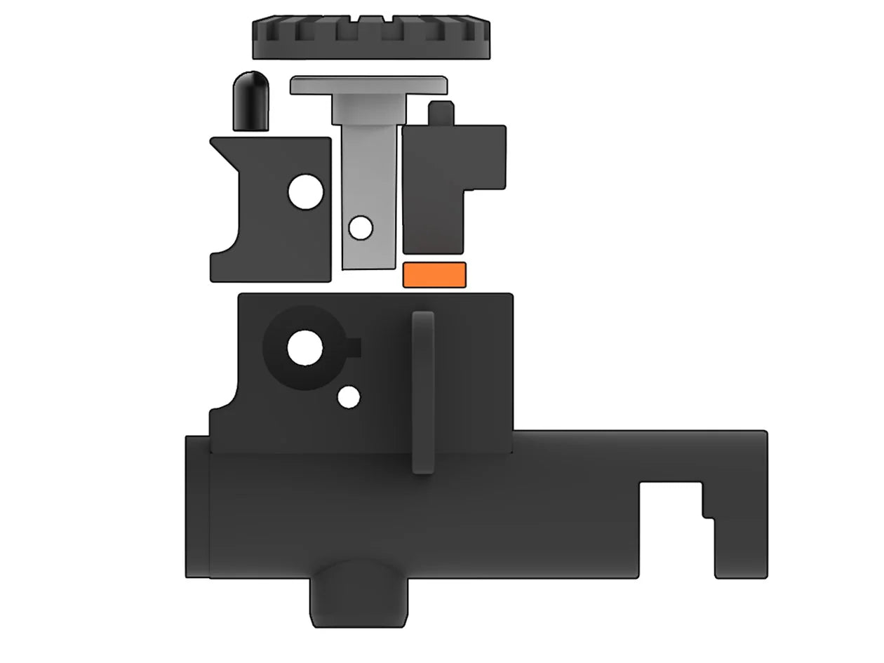 Airtech Studios Top-Down-Center (TDC) Bracket Integration Kit for: ASG Scorpion Evo Hop-up Chamber