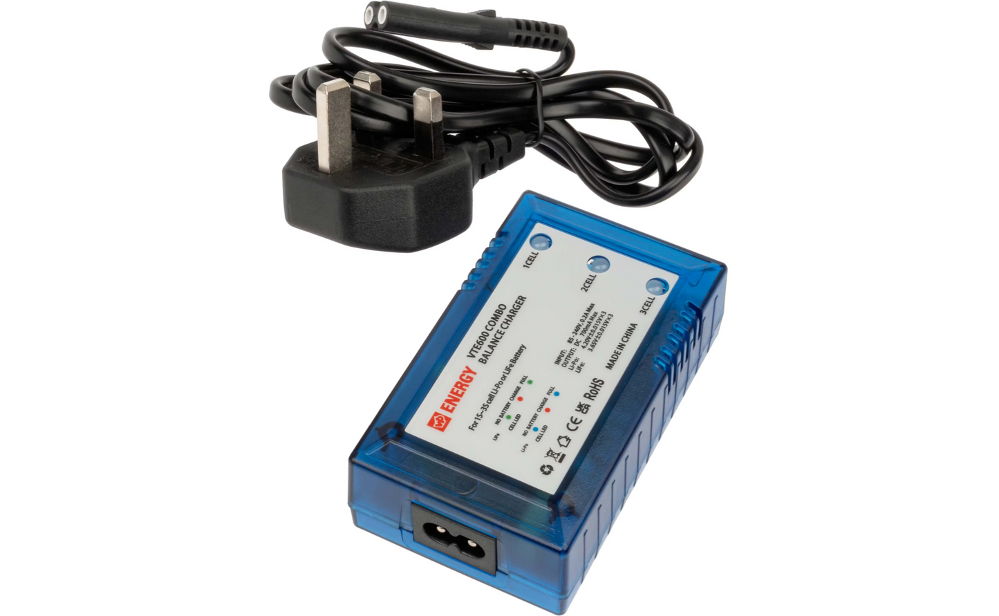 Li-Po and LiFe 700mA Charger Pack for 1S to 3S (3.7 v- 7.4v - 11.1v)