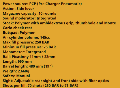 Rossi Air Rifle PCP Dione Air Rifle (.22/5.5mm)