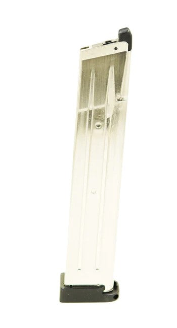 Jag Precision x Taran Tactical International Licensed Hi-Capa Series Extended ALPHA Magazine (TTI - Silver - 42 Rounds)