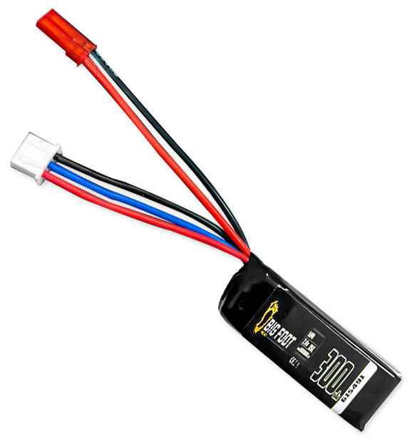 Big Foot Heat 7.4V 300mAh 25c LIPO Battery (HPA - 12x17x40mm - JST)