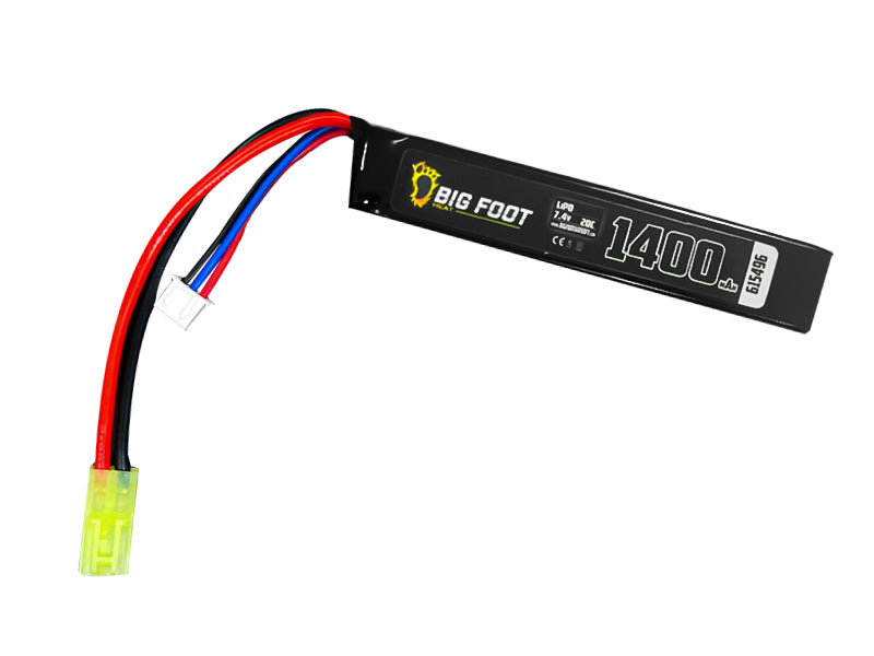 Big Foot Heat 1400mAh 25c 7.4v (105mmx20mmx15mm - Mini-T)