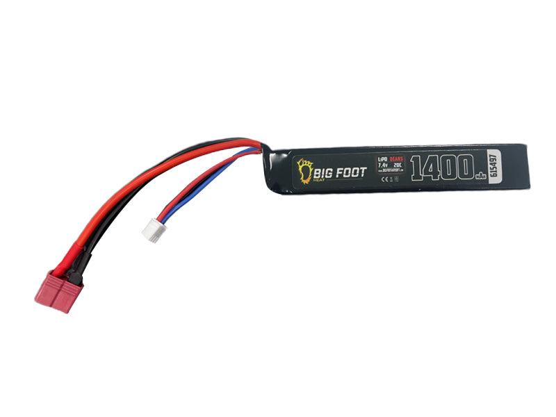 Big Foot Heat 1400mAh 25c 7.4v (105mmx20mmx15mm - Dean)