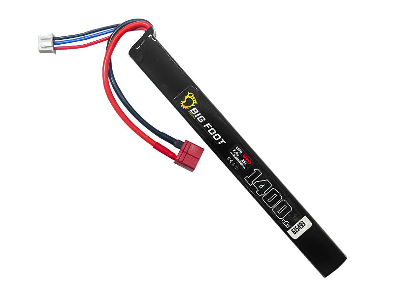 Big Foot Heat 7.4v 1400mAh 25c Lipo Battery (10x18x171mm - Stick - Dean)
