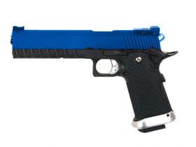 KJWorks KP06 5.1 Hi-Capa Gas Blowback Pistol (Metal Slide) (Blue) (KJW-KP06-BLUE)