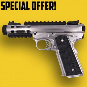 WE Galaxy 1911 Gas Blowback Pistol (Silver Frame - Silver Slide)