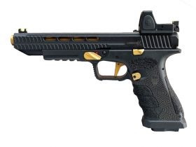 APS Mantis X Co2 Blowback Pistol with RMR Sight (Black/Gold - ACP621)