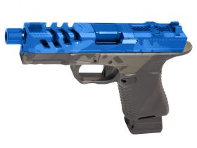EMG x TTI 34 Series Custom Combat Master Slide with OMEGA Frame pistol (Co2 - Dual Tone - By APS - 96679) Blue