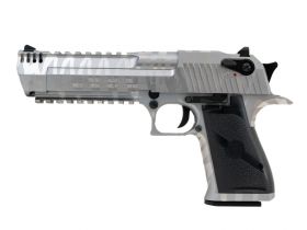 Magnum Research Inc. Desert Eagle Custom Tiger Stripe Silver 50AE GBBP (950524 - Licensed by Cybergun - Made by WE - Silver)