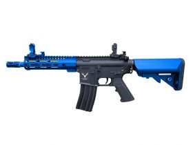 Huntsman Tactical M4 Short M-Lok AEG (Full Metal with Mosfet - Inc. Bat. and Charger - HMT20) Blue