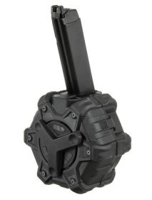 WE Gas Drum Magazine for 17 Series (350 Rounds - Black)