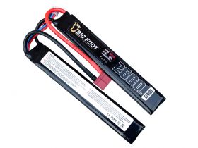 Big Foot Heat Lipo Battery 2600mAh 7.4v 25c (Continuous Discharge - Two Way Split - DEANS)