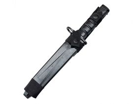 ACM M4 Rubber Knife with Case Frog and Straps (Bayonet - Black - TD201-BK)