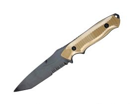 ACM Rubber Knife with Frog  (Tan/Tan)