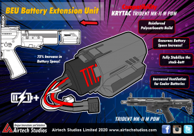 Airtech Studios - BEU  Battery  Extension Unit - KRYTAC  TRIDENT  MK-II  M PDW  (New  PDW  version)