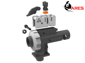 Airtech Studios Top-Down-Center (TDC) Bracket Integration Kit for: Ares Amoeba M4 Hop-up chamber