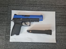 AEG F17 Gas Blowback Pistol (Blue)