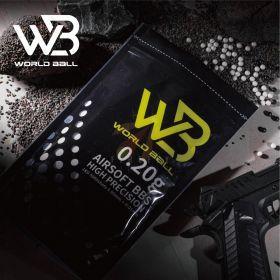 World Ball High Precision 6mm BB Pellets - 0.20g - White - 1 Kilo - Standard