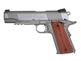 Swiss Arms 1911 4.5mm/.177 Tactical Rail Co2 Blowback Pistol (Cybergun - Silver - 288508)