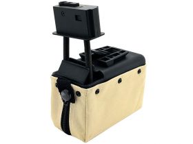 A&K M249/LMG Sound Control Box Magazine (1500 Rounds - Tan - A019)