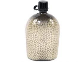 Big Foot Diamond Precision 0.28G White BB Pellets (5000 Rounds - Water/BB Canteen Bottle - Black - Bio)
