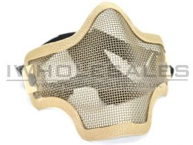 Lower Mesh Mask (Mouth and Nose Protection) with Cotton Strap (Tan)