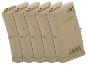 Ares M4 AMAG AEG Magazine (5pcs Box Set - 100 Rounds - Tan - MAG-B-022-DE)