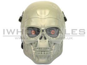 Airsoft Full Face T800 Terminator Mask (with Mesh Eye Protection) (Green)