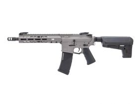 Barrett Firearms REC7 DI AR15 AEG SBR Tungsten (By EMG / Krytac - Grey - AEG-KTAEG-BREC7S-TGN13)