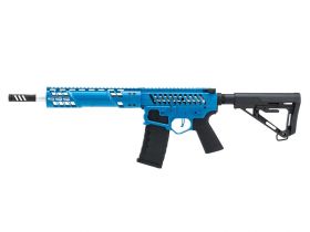 EMG F1 Firearms SBR AEG Rifle with RS-3 Stock (Silver Edge Gearbox/eSE Electronic Trigger - Blue - eSBR-BLS-3)