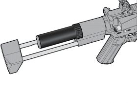 ARES Buffer Tube for Amoeba AM-016 Extendable Stock (Middle - 156mm - AM-BT-001)