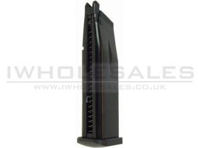 KJWorks KP08 Gas Magazine (Metal - Black - 28 Rounds)