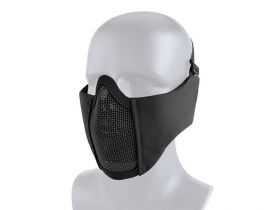 Big Foot Tactical Mesh Half Face Mask (With Ear Protection - Black)