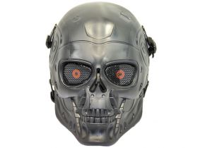 Airsoft Full Face T800 Terminator Mask (with Mesh Eye Protection) (Black)