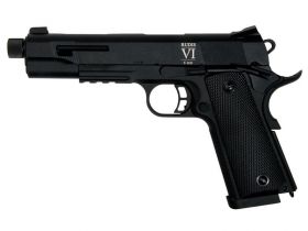 Secutor - Rudis VI - 1911 Custom Pistol (Black Barrel - Co2 Powered - Gas Ready - Black)
