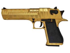 Magnum Research Inc. Desert Eagle Custom Tiger Stripe Gold 50AE GBBP (90510 - Licensed by Cybergun - Made by WE - Gold)