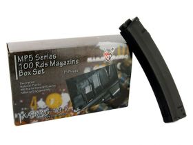 King Arms MP5 Magazine (100 Rounds - Box Set of 5 - KA-MAG-19-V)