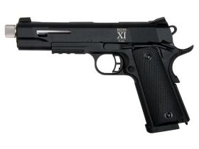 Secutor - Rudis XI - 1911 Custom Pistol (Silver Barrel - Co2 Powered - Gas Ready - Black)