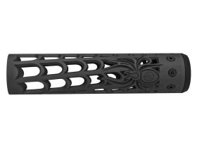 Unique ARs CNC Machined Spider Web Handguard for AR15 Pattern Rifles (Black - 9" - With Airsoft Barrel Nut)