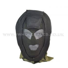 Full Face Mesh Bear Mask (Fencing Mask) Black